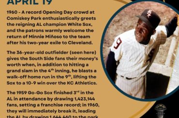 En ce jour de l'histoire du baseball - 19 avril