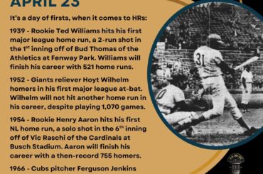 En ce jour de l'histoire du baseball - 23 avril