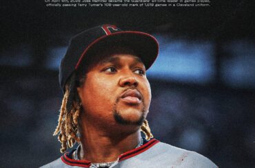 (Gardiens) En 125 saisons de baseball à Cleveland, un homme est seul au sommet du classement des matchs joués. Avec cinq manches terminées, José Ramírez est le seul joueur actif à diriger actuellement une franchise en termes de matchs joués. 🐐