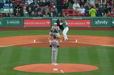 (Point culminant) Willson Contreras est frappé avec une balle rapide et charge le monticule... pour récupérer la balle pour le lanceur :)