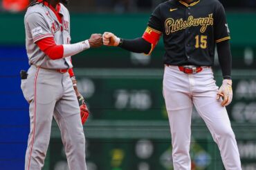Elly De La Cruz (6'6") et Oneil Cruz (6'7") se cognent les poings 🤜🤛