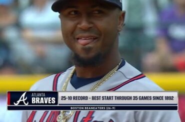 Les Braves d'Atlanta (25-10) connaissent leur meilleur départ depuis 1892, lorsqu'ils étaient les Boston Beaneaters.