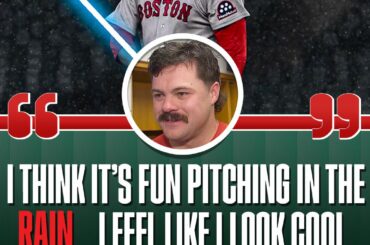 Payton Tolle à propos du lancer sous un orage : "Je pense que c'est amusant de lancer sous la pluie... J'ai l'impression d'avoir l'air cool. Star Wars, tu sais, Kamino"