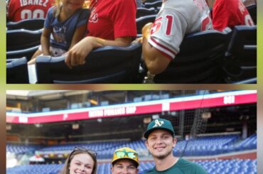 (Athlétisme) rêve ➡ réalité. (Nick Kurtz lors d'un match des Phillies en grandissant et en jouant dans le même parc)