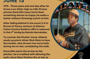 En ce jour de l’histoire du baseball – le 13 juin
