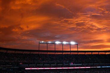 (Point culminant) Coucher de soleil sur Camden Yards ce soir.