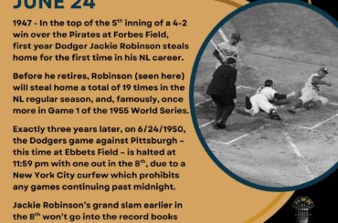 En ce jour de l'histoire du baseball - 24 juin